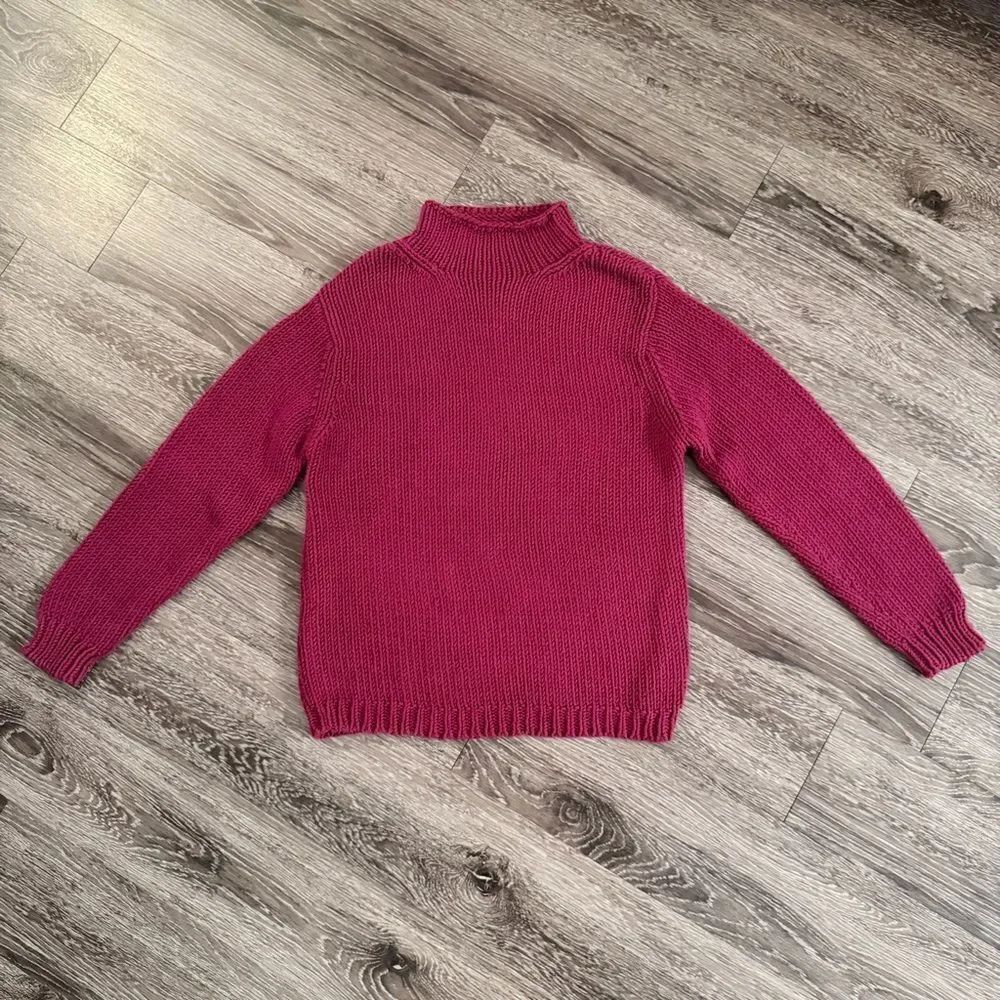 Talbots Vintage Roll Neck Cotton Blend Sweater